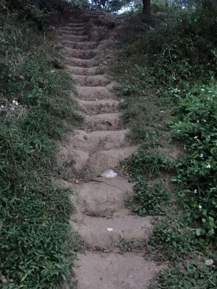 Steps up to the village