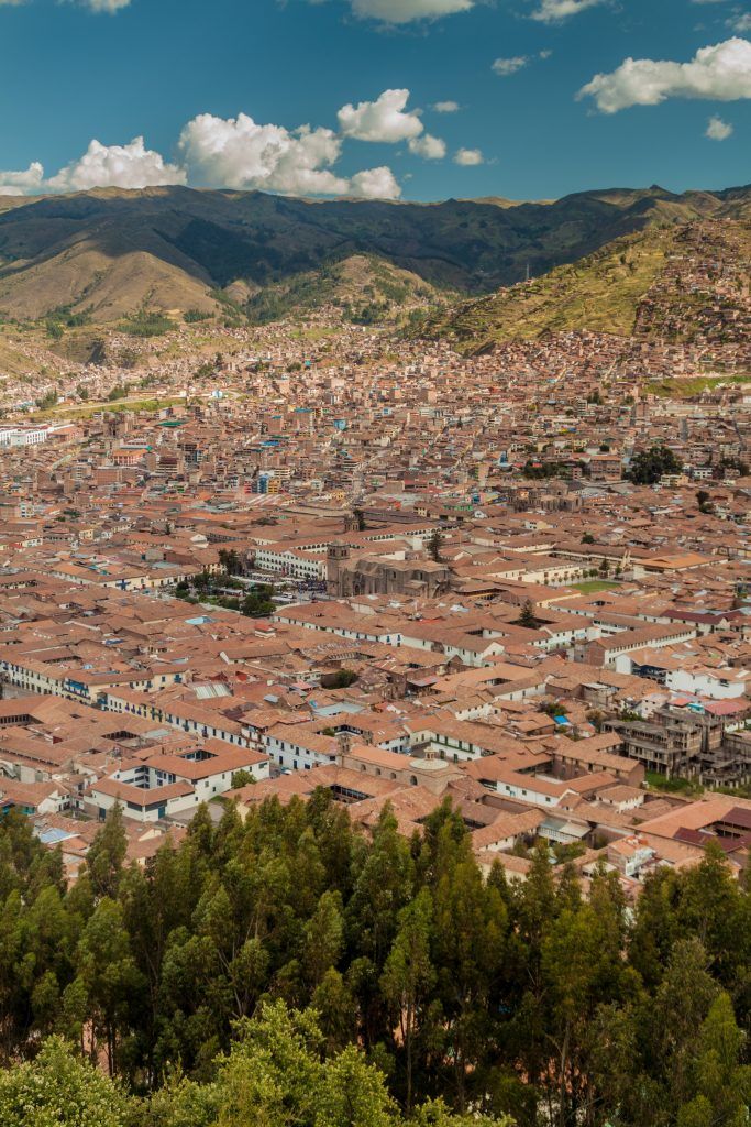 Aerial view of Cuzco, Peru