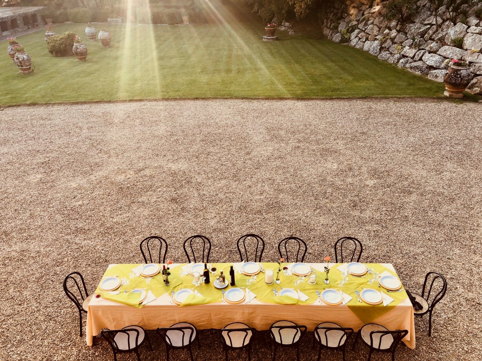 Table at the Villa in Tuscany