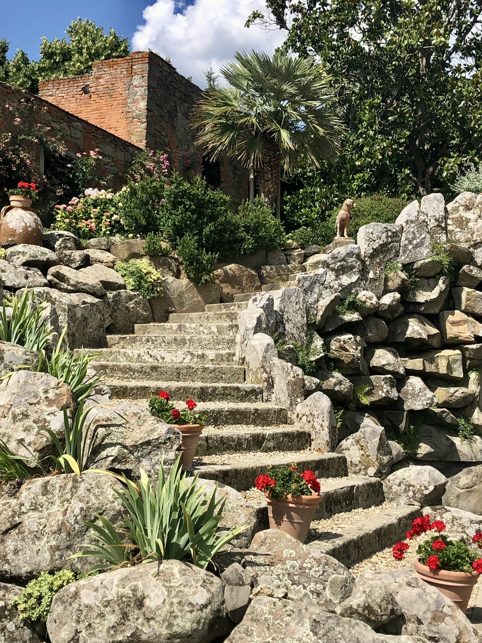 Steps at the Villa in Tuscany