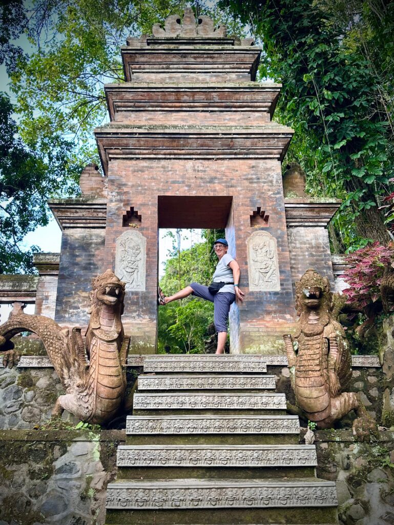 Laura posing in Tirtagangga in Eastern Bali