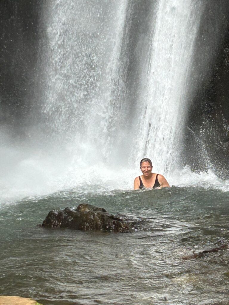 Laura was the first to go in. Photo by Winky Gordon.