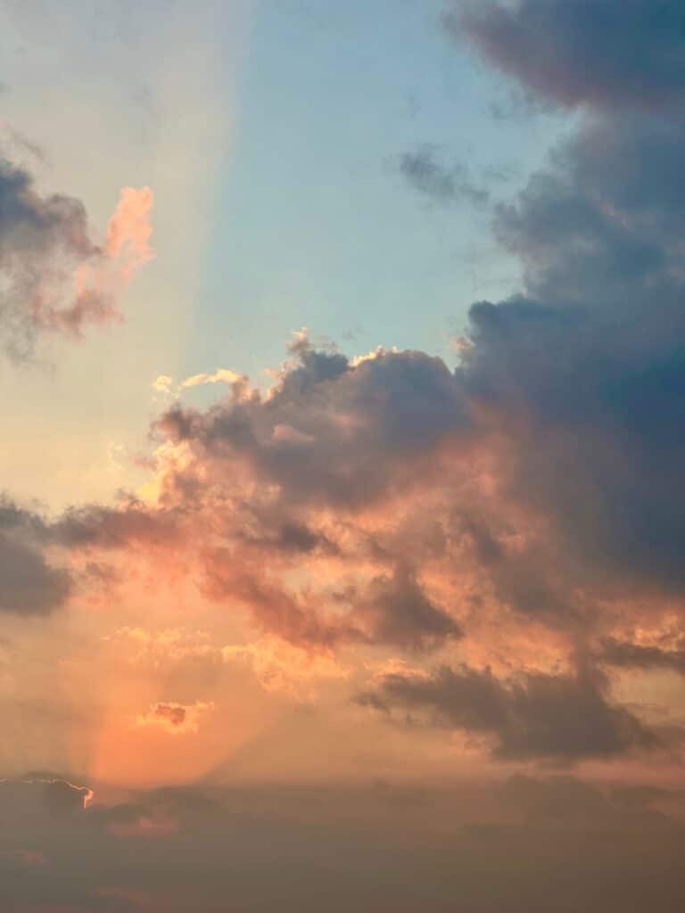 Sunset over the Bali Sea. Photo by Laura Davis.