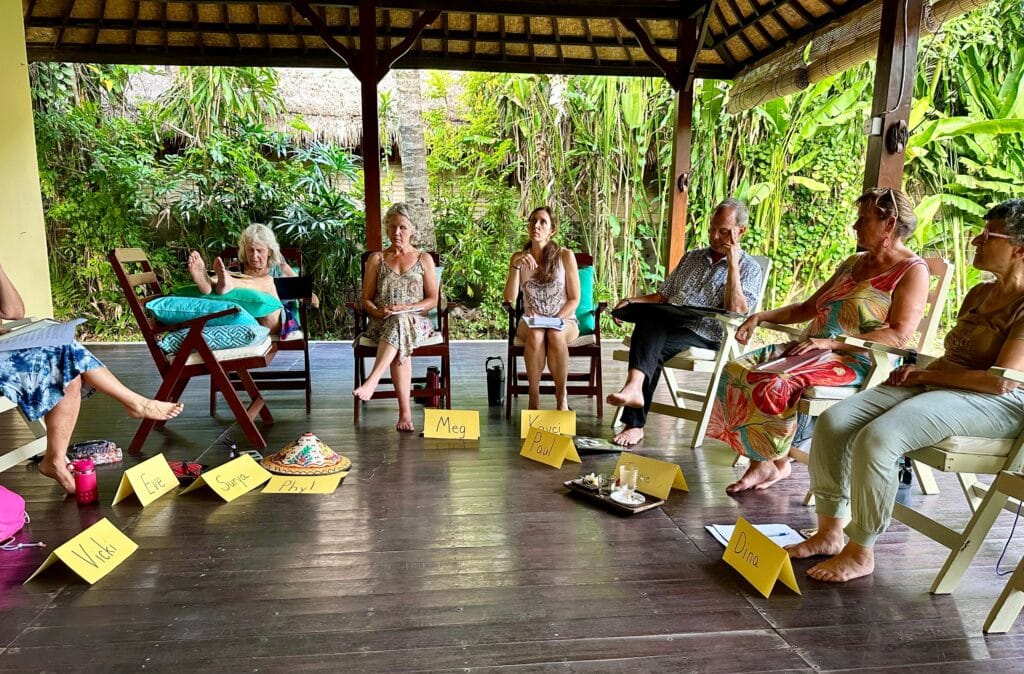 First writing class. Photo by Laura Davis.