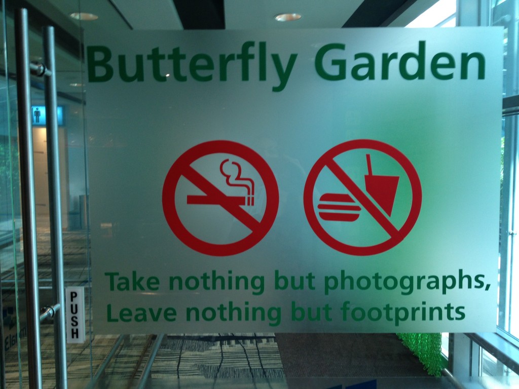 Chagi Airport, Shanghai - Butterfly Garden Sign